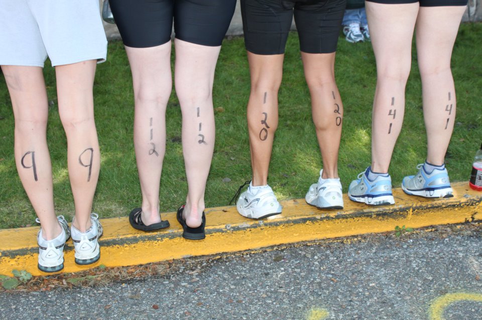 triathlete leg race number